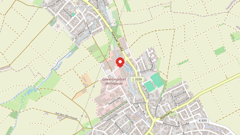 Karte: Wehrweide 6, 63579 Freigericht