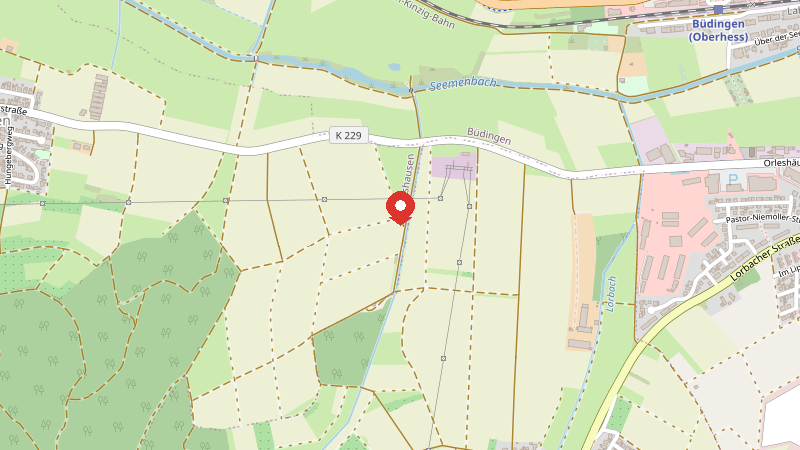 Karte: Orleshäuser Strasse , 63654 Büdingen