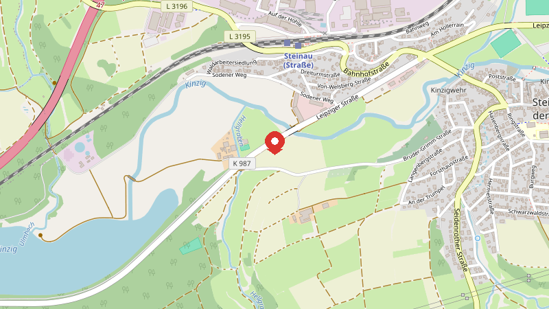 Karte: Ecke Brüder-Grimm-Straße und Leipziger Straße , 36396 Steinau