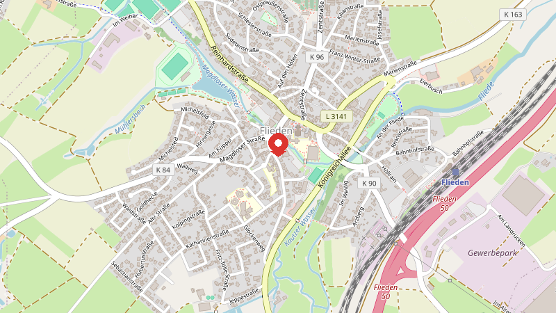 Karte: Schlüchterner Straße 8, 36103 Flieden