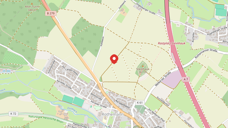 Karte: Hammelburger Straße Richtung Fulda , 36124 Eichenzell Rothemann