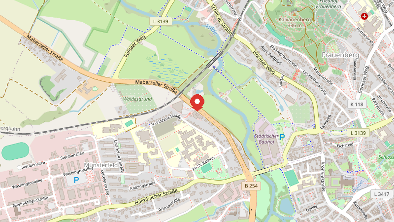 Karte: Maberzeller Straße 39, 36043 Fulda